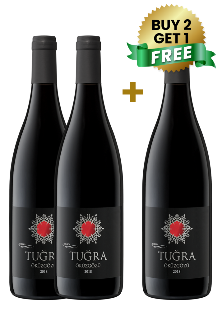 Doluca Tugra Okuzgozu Dry Red 75cl (Buy 2 Get 1 Free)