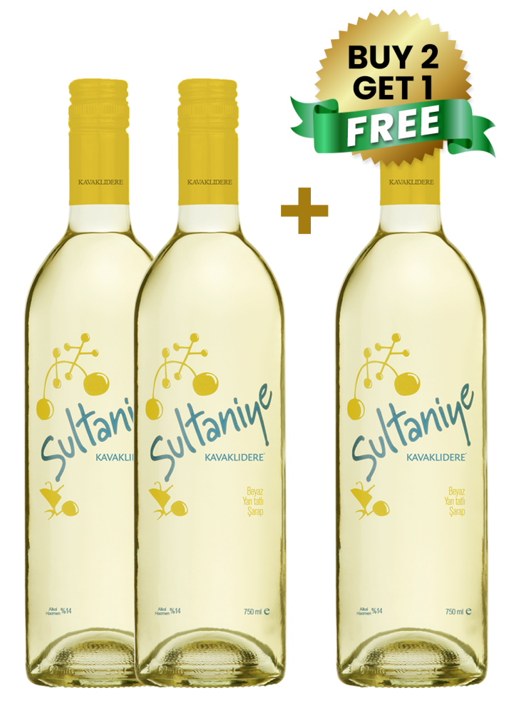 Kavaklidere Sultaniye Semi-sweet White 75cl (Buy 2 Get 1 Free)