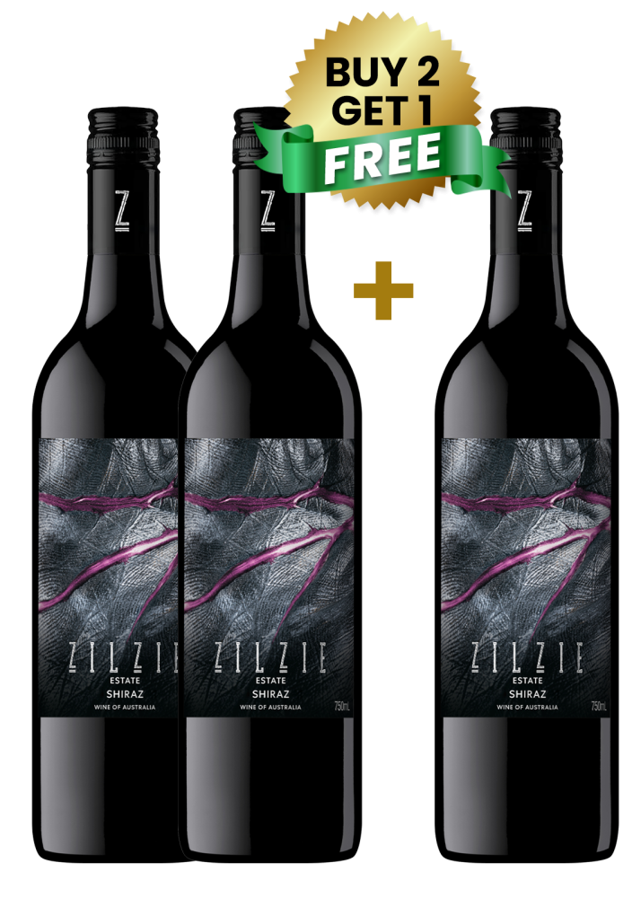 Zilzie Estate Shiraz 75Cl (Buy 2 Get 1 Free)