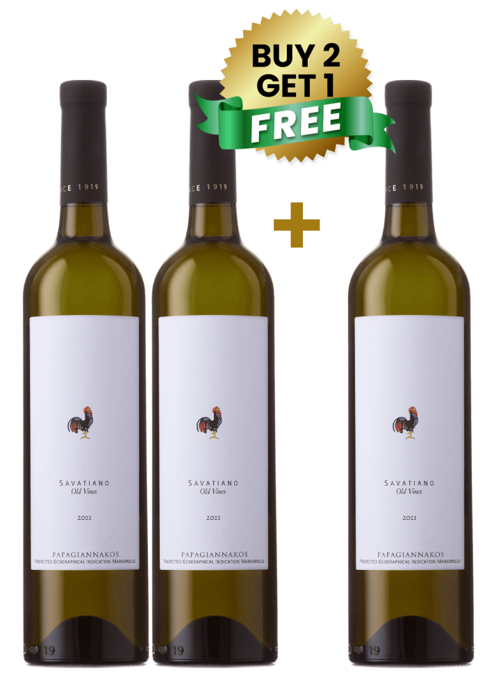 Papagiannakos Savatiano Old Vines Dry White Wine 75Cl (Buy 2 Get 1 Free)