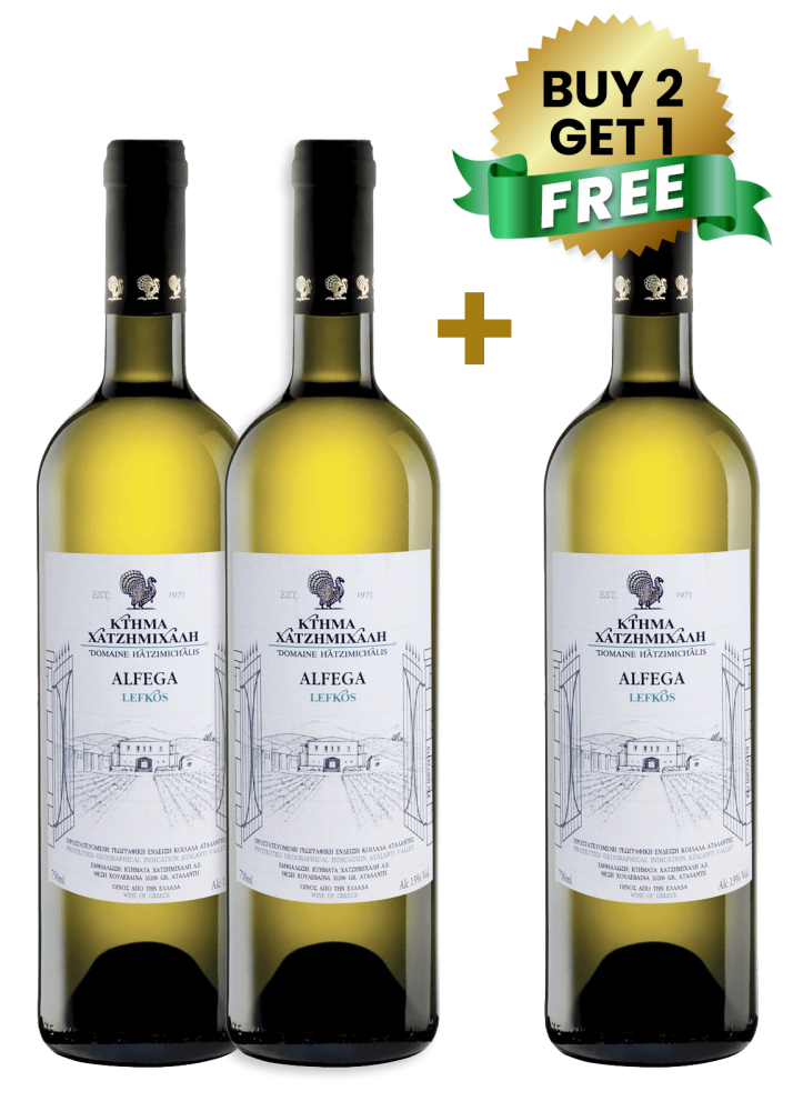 Domaine Hatzimichalis Alfega Lefkos 75 CL (Buy 2 Get 1 Free)