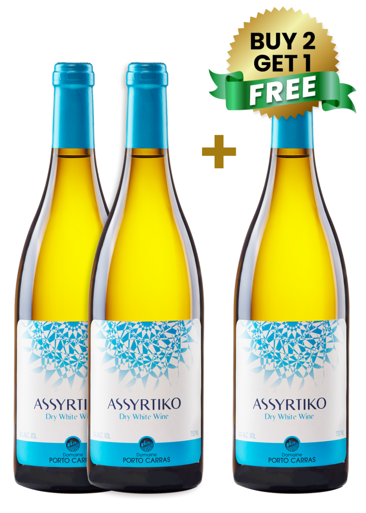 Porto Carras Assyrtiko Dry White 75 CL (Buy 2 Get 1 Free)