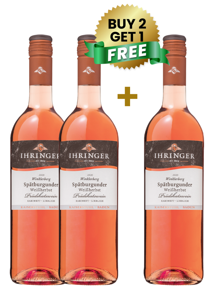 Ihringer Winklerberg Spatburgunder Weisherbst Kabinett Lieblich (Pinot Noir Rose Sweet) (Buy 2 Get 1 Free)